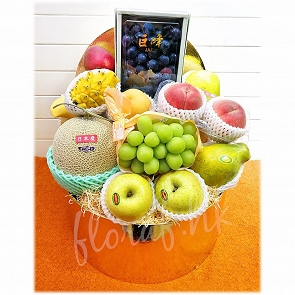 M9 中秋高級水果禮盒 - 日本香印 日本巨峰提子 日本蜜瓜 日本蜜桃